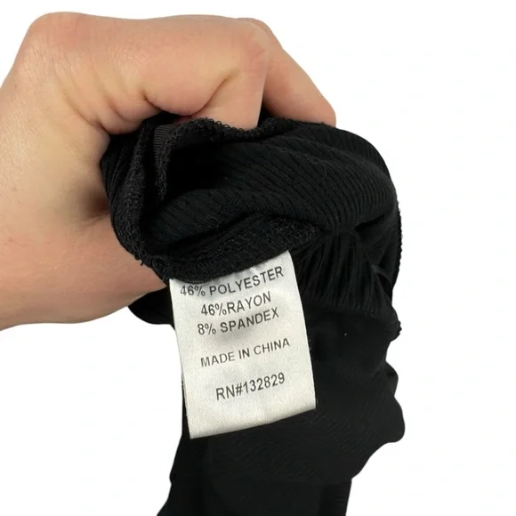 SUPERDOWN‎ Darcey Cut Out Jumpsuit Ribbed Black Strapless Flare Event Medium M - Picture 10 of 16